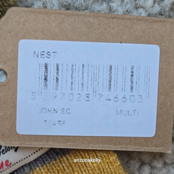 NWT Avoca Cashmere Wool Stripe Knit Scarf - Picture 4 of 10